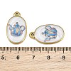 Printed 304 Stainless Steel Enamel Pendants SA-CBA1ED9-22G-04-3