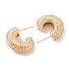 Brass Cubic Zirconia Earrings EJEW-S221-01G-2