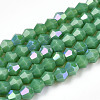 Opaque Solid Color Electroplate Glass Beads Strands EGLA-A039-P2mm-L08-1