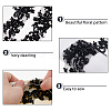 2Yards Polyester Flower Embroidery Lace Trim with Glass Beads OCOR-DC0001-27B-4