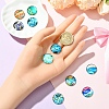Glass Marbleize Cabochons GGLA-YW0002-01-5