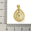 Rack Plating Brass Pave Cubic Zirconia Pendants KK-U029-28G-07-3