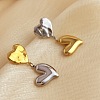 304 Stainless Steel Dangle Stud Earrings EJEW-K296-02GP-02-1