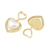 Brass Micro Pave Clear Cubic Zirconia Pendants PL-CBAC2C0-01G-2