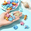 15Pcs 5 Styles Silicone Beads SIL-YW0002-38-5