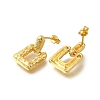 Rack Plating Square Brass Stud Earrings EJEW-I310-16G-2