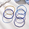 7Pcs Glass Seed Beads Stretch Bracelets for Women BJEW-MZ00265-2
