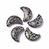 Moon Shape Natural  Dalmatian Jasper Healing Crystal Pocket Palm Stones G-T132-001-1