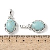 Synthetic Turquoise Oval Pendants G-NH0025-15P-28-3