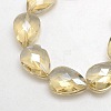 Electroplate Crystal Glass Teardrop Beads Strands X-EGLA-F067B-10-1
