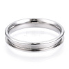 201 Stainless Steel Grooved Finger Ring for Men Women STAS-WH0039-08D-P-1