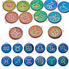 12Pcs 12 Constellations Epoxy Resin Pendants FIND-TAC0027-38-1
