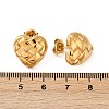 304 Stainless Steel Textured Stud Earrings EJEW-G423-28B-G-4