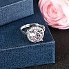 925 Sterling Silver Pave Cubic Zirconia Finger Rings RJEW-C138-01C-02-2
