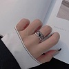 Heart Alloy Enamel Cuff Open Rings for Women FS-WG04E89-01-5