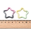 Spray Paint Alloy Spring Gate Rings FIND-C086-02A-3