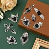 9Pcs 9 Styles Alloy Pendants ENAM-YW0005-90-4