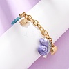 Turtle & Fish 304 Stainless Steel Charm Bracelets for Women BJEW-F516-02G-2