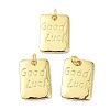 Eco-Friendly Brass Pendants KK-C221-03G-2