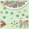 60Pcs 6 Colors Alloy Enamel Beads ENAM-WR0001-22-3