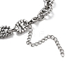 304 Stainless Steel Oval Link Chains Bracelets for Men & Women BJEW-D042-47P-6