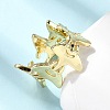 Brass Cuff Rings for Women RJEW-H262-06C-G-2