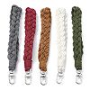 Handmade Macrame Cotton Threads Wrist Strap Pendant Decoration HJEW-JM02720-2