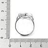 Flat Round Adjustable 925 Sterling Silver Ring Components STER-G042-07P-4