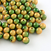 Spray Painted Acrylic Beads MACR-Q154-18mm-009-1