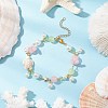 Synthetic Turquoise Beads Charm Bracelets BJEW-JB11849-02-1