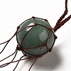 Natural Green Aventurine Round Pendant Decorations G-G997-A03-3