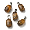 Natural Tiger Eye Pendants G-Z067-03P-09-2