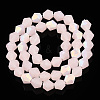 Imitation Jade Bicone Frosted Glass Bead Strands EGLA-A039-J6mm-MB07-2