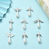 40Pcs 8 Styles Acrylic Imitation Pearl & Alloy Charms PALLOY-CJ0002-67-5