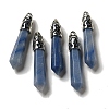 Natural Blue Aventurine Pointed Big Pendants G-Z055-01P-01-1