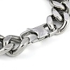 304 Stainless Steel Cuban Link Chain Bracelets for Men BJEW-B102-01AS-3