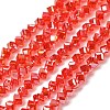 Electroplate Transparent Glass Beads Strands GL-CBA7A17-01A-03-1