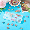90Pcs 6 Colors Alloy Glass Cabochons FIND-TA0007-91-7