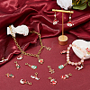 20Pcs 10 Styles Christmas Alloy Enamel Pendants Decorations PALLOY-FH00174-5