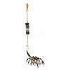 Scorpion Glass Seed Beads Pendant Decoration HJEW-MZ00121-01-1