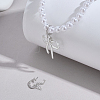 2Pcs Rhodium Plated 925 Sterling Silver Twister Clasps STER-PH0004-51P-4