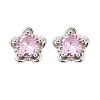 925 Sterling Silver Cubic Zirconia Stud Earrings EJEW-V019-02P-4