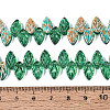 Electroplate Transparent Glass Beads Strands EGLA-N056-03A-12-4
