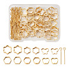 Spritewelry 48Pcs 6 Style Brass Bead Frame KK-SW0001-06-1