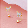 Brass Pave Cubic Zirconia Cartilage Earrings FS-WGB6258-02-1