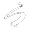 Alloy Moon Phase Pendant Necklace for Women NJEW-G030-04P-2