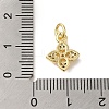 Brass Micro Pave Clear Cubic Zirconia Pendants KK-R162-006A-G-3