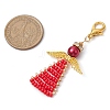 Angel Glass Seed Beads Pendants Decrotions HJEW-MZ00113-05-3