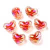 Two Tone UV Plating Transparent Acrylic European Beads OACR-F004-06C-1