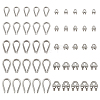 25Pcs 5 Styles 304 Stainless Steel Wire Rope Cable Clip Clamp STAS-PH0007-68-1